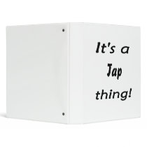 It's a tap thing! 3 ring binder