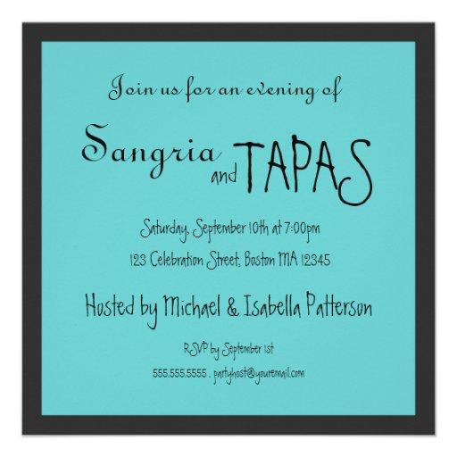 It's a Tapas Party! Happy Fiesta Invitation