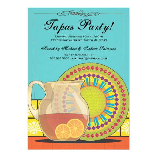 It's a Tapas Party! Happy Fiesta Invitation