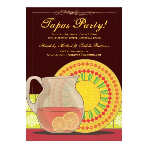 It's a Tapas Party! Happy Hour Invitation