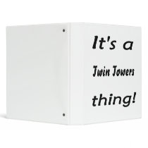 It's a twin towers thing! vinyl binder