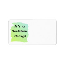 It's a valedictorian thing! labels