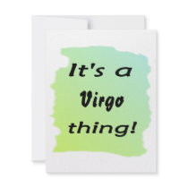 It's a Virgo thing! Invitations