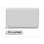 its a whale post card