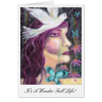 It's A Wonder Full Life! Art By Victoria Lynn Hall Greeting Card