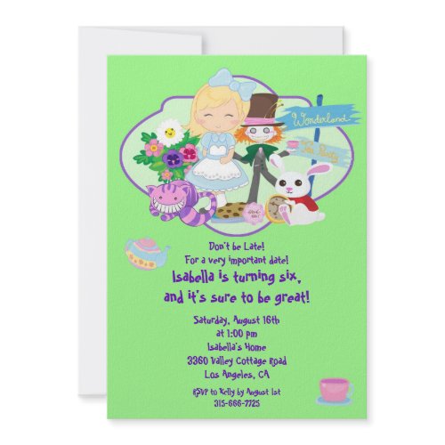 It's a Wonderland Birthday Tea Party Invitation invitation
