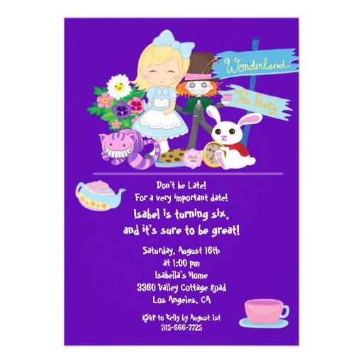 It's a Wonderland Birthday Tea Party Invitation