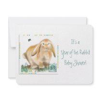 It's a Year of the Rabbit Baby Shower! Personalized Invitation