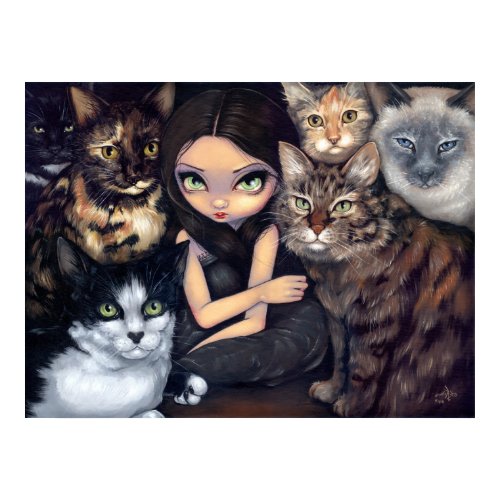 It's All About the Cats fairy cat Art Print print