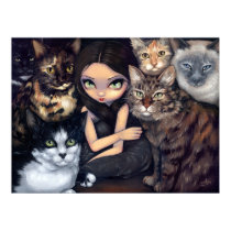 It's All About the Cats fairy cat Art Print by strangeling It's All About the Cats fairy cat Art Print