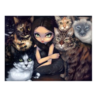 It's All About the Cats fairy cat Art Print print