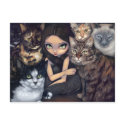 "It's All About the Cats" Postcard by strangeling "It's All About the Cats" Postcard