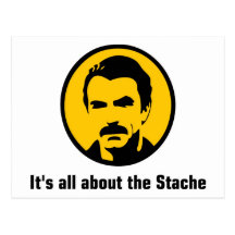 It's All About the Stache Post Card