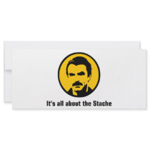 It's All About the Stache Personalized Rack Card