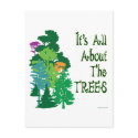 It's All About The Trees Green Slogan postcards