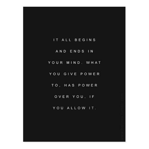 Its All In Your Head Quotes Sayings Expressions Fe Postcard Zazzle 