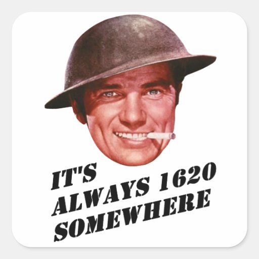 It's Always 420 Somewhere 420 Military Time Square Stickers