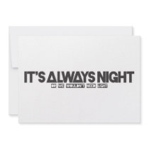 It's always night, or incoming goods wouldn't need personalized announcement