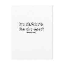 It's always the shy ones postcards