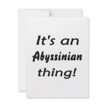 It's an abyssinian thing! invitation