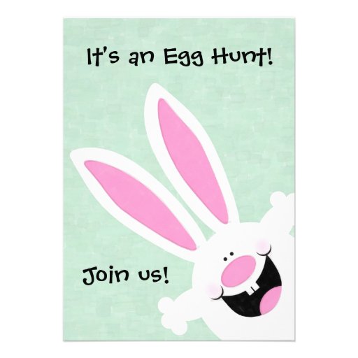 It's an Egg Hunt, Join us Easter Egg Hunt Invite (front side)