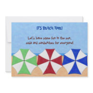 IT'S BEACH TIME party invitation invitation