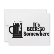 Its Beer 30 Somewhere Personalized Invite