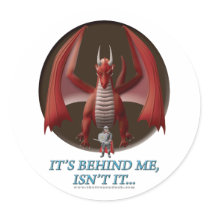 It's Behind Me stickers by thefrozenduck It's Behind Me stickers