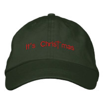 It's Christ mas embroidered hats