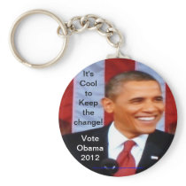 It's Cool to Keep the Change!_9 Vote Obama 2012 Key Chains