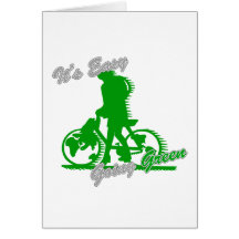 It's Easy Going Green Bicycle 2 Card