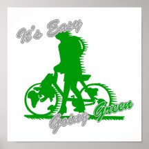 It's Easy Going Green Bicycle 2 Poster