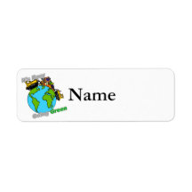 It's Easy Going Green Clean the Planet Custom Return Address Label