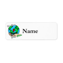 It's Easy Going Green Planet 2 Custom Return Address Labels