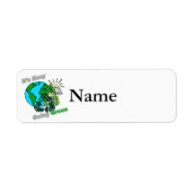 It's Easy Going Green Recycle Custom Return Address Labels