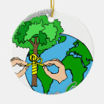 It's Easy Going Green Remember the trees 2 Christmas Ornament