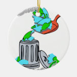 It's Easy Going Green Trashed Planet 2 Christmas Ornament