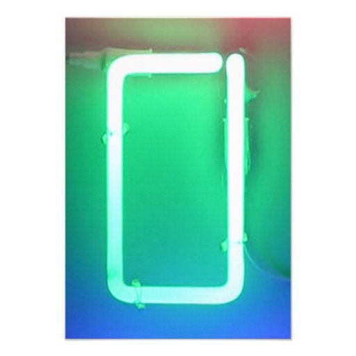 IT'S ELECTRIC!  NEON SIGN Bar Mitzvah Reply Card Personalized Invitation