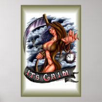 fantasy, gothic, grim, reaper, halloween, hot, ladies, sexy, characters, Poster with custom graphic design