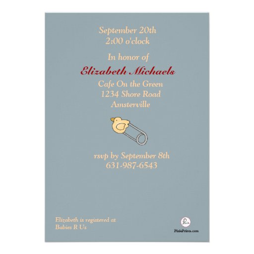 It's in the Pocket Baby Shower Invitation