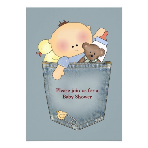 It's in the Pocket Baby Shower Invitation