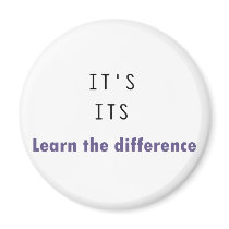It's Its Grammar Fridge Magnets