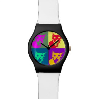 It's Lance's pop-art on a funky watch!