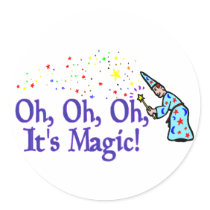 It's Magic Round Sticker
