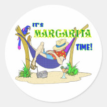 It's MARGARITA time Round Stickers