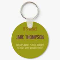 "It's Mine" Identification Keychain - Customized by creatingmybestlife "It's Mine" Identification Keychain - Customized