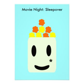 It's Movie Night All Night: Sleepover Personalized Invites