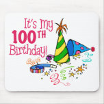 It's My 100th Birthday (Party Hats) Mouse Mat