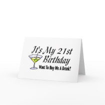 It's My 21st Birthday Card