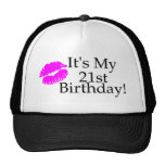 Its My 21st Birthday (Kiss) Mesh Hats